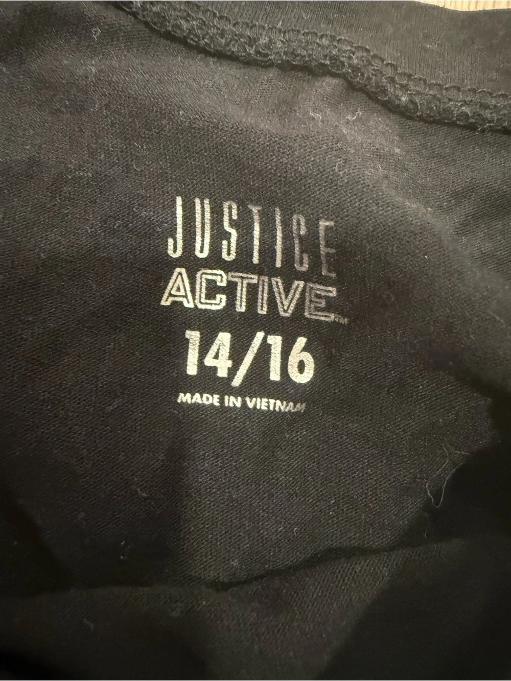 Justice Girls Black, White & Gray Long Sleeve Athletic Graphic Tee